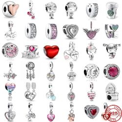 100% 925 Sterling Silver Boy Girls I Love Mom Family Life Tree Fine Beads Fit Original Pandora C ...