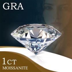 100% Genuine Loose Gemstones Moissanite Stones GRA 1ct D Color VVS1 Lab Diamond Stone Excellent  ...