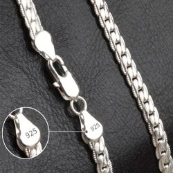20-60cm 925 sterling Silver luxury brand design noble Necklace Chain For Woman Men Fashion Weddi ...