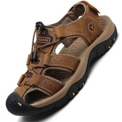 2023 Genuine Leather Men Shoes Summer New Large Size Men’s Sandals Men Sandals Fashion San ...