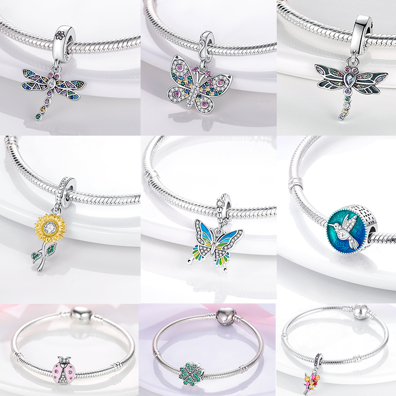 925-Sterling-Silver-Butterfly-Dragonfly-Charms-Heart-Beads-For-Bracelet-DIY-Original-Jewelry-Charms-Plata-De-2