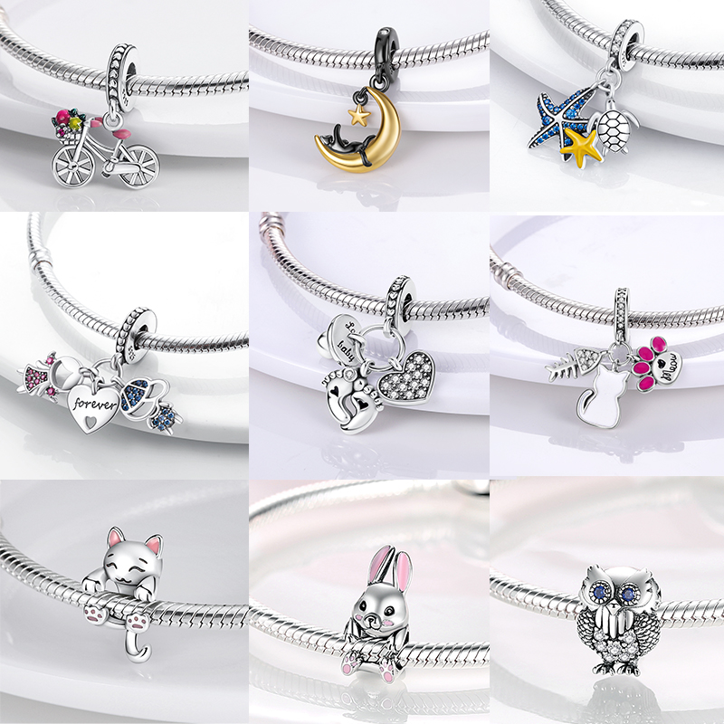 925-Sterling-Silver-Butterfly-Dragonfly-Charms-Heart-Beads-For-Bracelet-DIY-Original-Jewelry-Charms-Plata-De-4