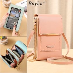 Buylor Women’s Handbag Touch Screen Cell Phone Purse Shoulder Bag Female Cheap Small Walle ...