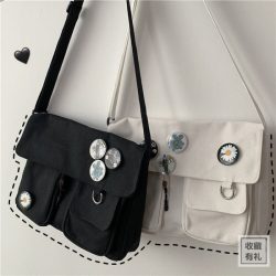 Cute Canvas Bag Wild Student Women Handbags Shoulder Bag Female Japanese Harajuku Diagonal Cross ...