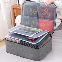 Document Organizer Briefcase A4 Folder Holder Men’s Women’s Bag Cover Purse Passport ...