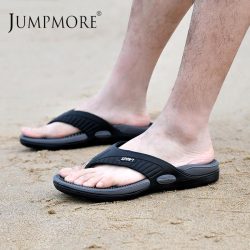 Jumpmore Men EVA Flip-flops Summer Men’s Massage Slippers Beach Sandals Casual Shoes Size  ...