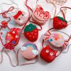 Lovely Children's PU Leather Red Messenger Bag Cute Girls Cartoon Shoulder Bags Princess Accessories Mini Coin Purse Handbags