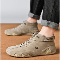 Men Sneakers Shoes for Men 2023 Casual Vulcanized Shoes Outdoor Light Lace-Up Pu Leather Fashion ...