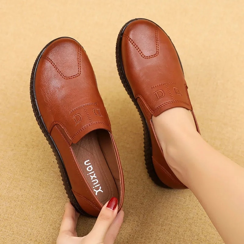 Moccasins-Mom-Flats-Shoes-Soft-Sole-Loafers-Round-Toe-ShoesNew-Spring-and-Autumn-Flat-Sole-Non