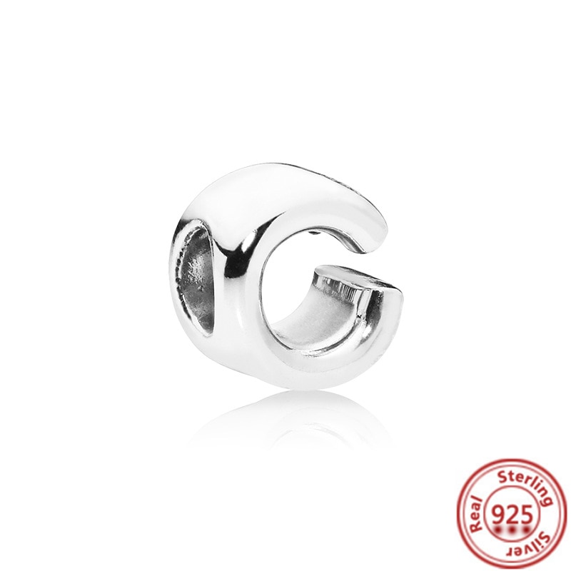 New-100-Real-925-Sterling-Silver-Letter-Alphabet-A-Z-Charm-Beads-Fit-Original-Pandora-Charms-3