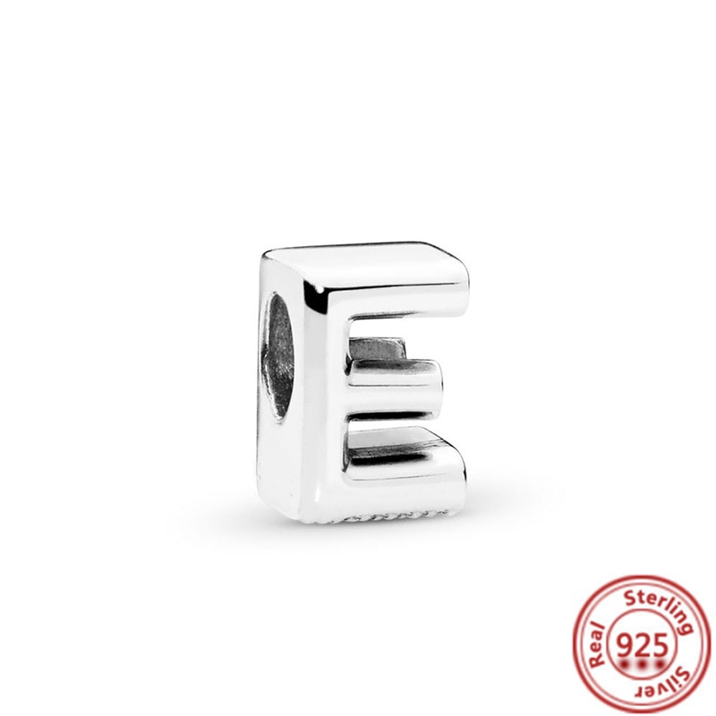 New-100-Real-925-Sterling-Silver-Letter-Alphabet-A-Z-Charm-Beads-Fit-Original-Pandora-Charms-5