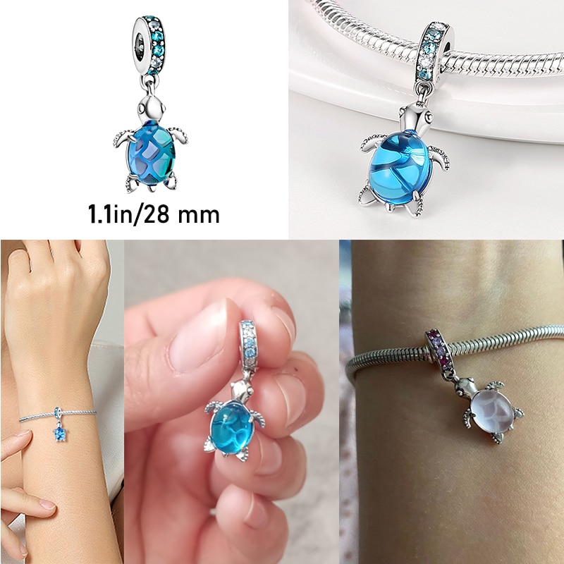 PAMELA-925-Silver-Panda-Butterfly-Chameleon-Charms-Plata-De-Ley-Flower-Turtle-Octopus-Bead-DIY-For-1