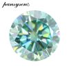 PANSYSEN Promotion 1CT 6.5MM Blue Green Real Moissanite VVS1 3EX Cut Loose Gemstones DIY Jewelry Accessories with GRA Wholesale