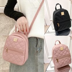 PU Leather Mini Women Backpack Multi Function Ladies Phone Pouch Pack Ladies School Backpack Sho ...