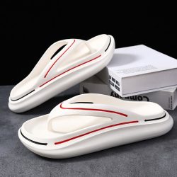 Thong Flip Flops Men Cloud Slippers Summer Shoes 2023 Memory Foam Pillow Slides Orthopedic Clip  ...