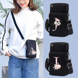 Waterproof Mobile Phone Bag for Iphone/huawei/xiaomi/samsung Universal Pink Flower 26 Letters Ce ...