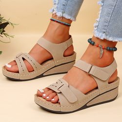 Women Sandals Soft Bottom Wedge Heels Sandals Summer Shoes Women Platform Sandalias Mujer Elegan ...